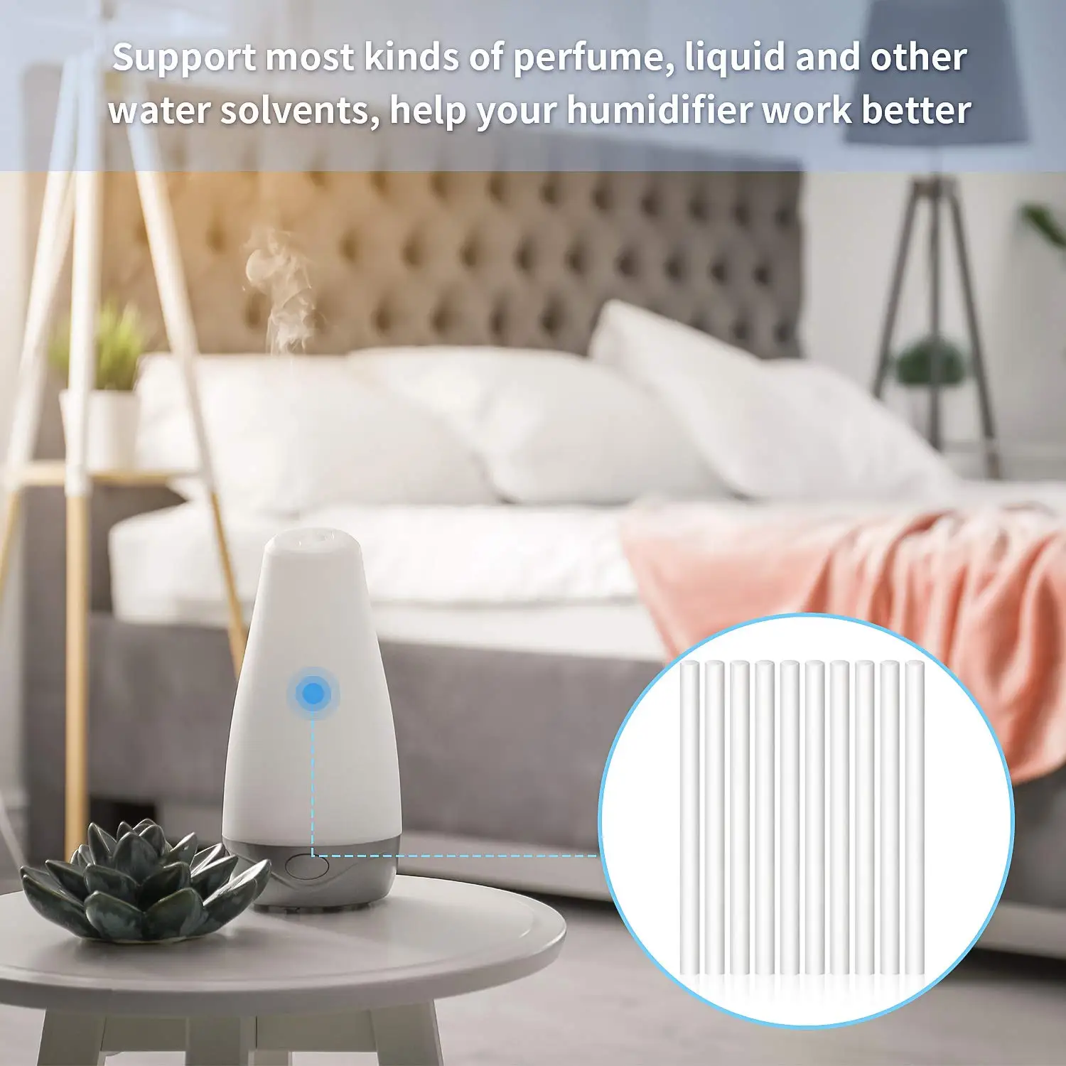 Humidifier Filter Cotton Refill Travel Filters Sticks Car Replacement Parts for Portable USB Powered Smart Humidifiers