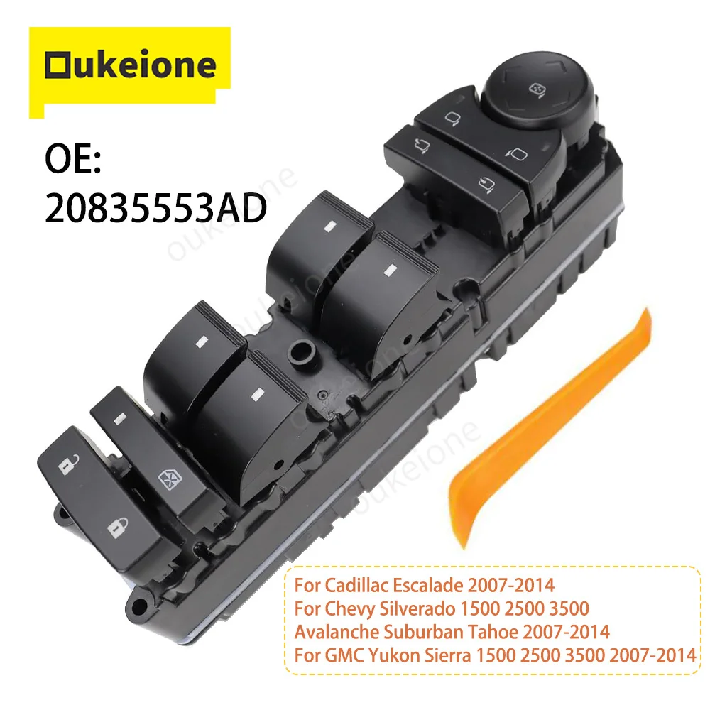 

20835553AD 15906881 for Cadillac Escalade Chevy Silverado GMC Yukon Sierra 2500 3500 2007-2014 Master Window Control Switch