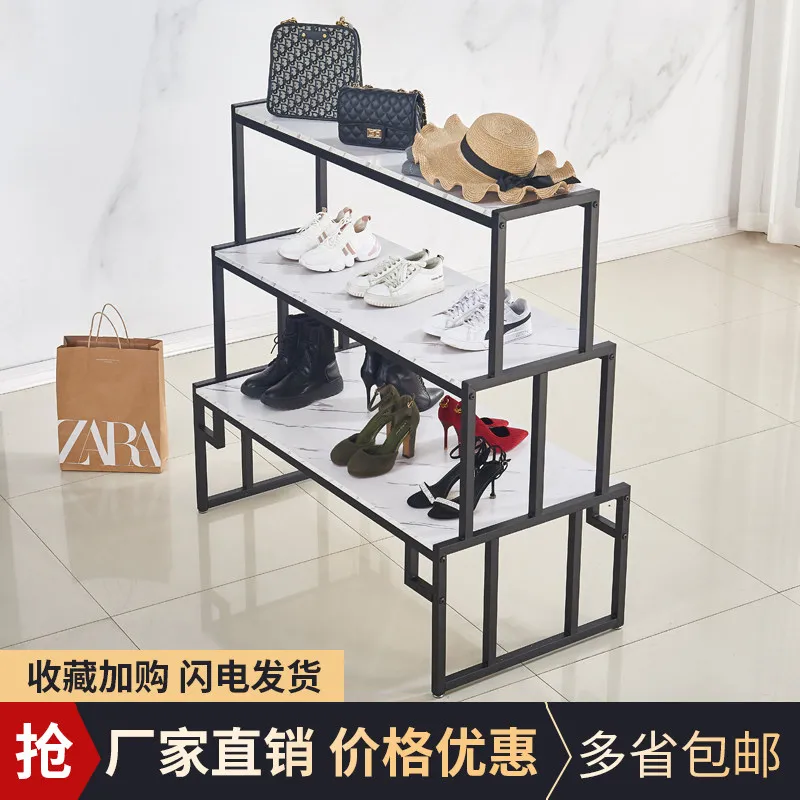 shopping mall, shoe   display rack, children's shoe shelf, clothing store, shoe cabinet
