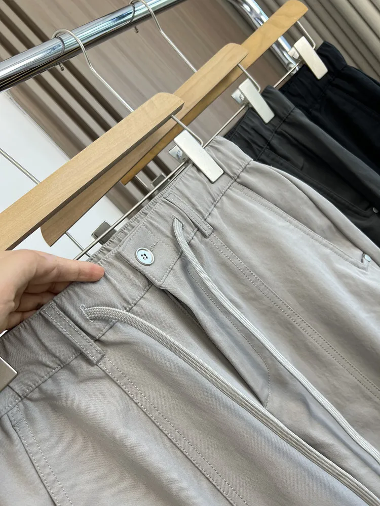 Cargo pants casual wide leg pants New arrival Relaxed straight-leg loose pants with elastic waist, versatile pants