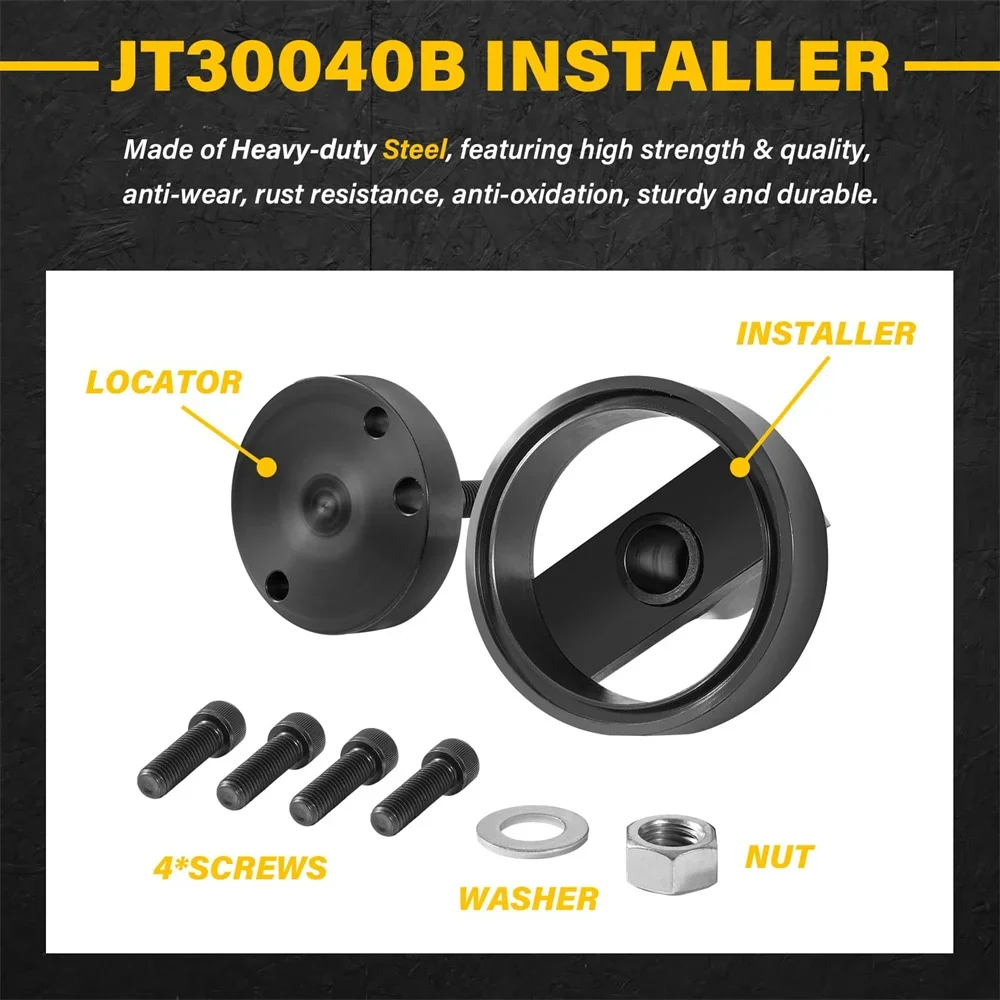 JT30040B ติดตั้งซีลหลักของเพลาข้อเหวี่ยงด้านหลังตัวติดตั้งซีลสำหรับ John Deere 152 164 180 202 219 239 329 359เครื่องมือติดตั้งเครื่องยนต์414สำหรับ ST-218