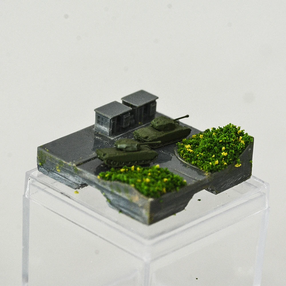 

RHMG140 1/350 1/700 Miniature Military Diorama Scenery Sandbox Wargaming Ornaments Tank On Mountain Road Type 1