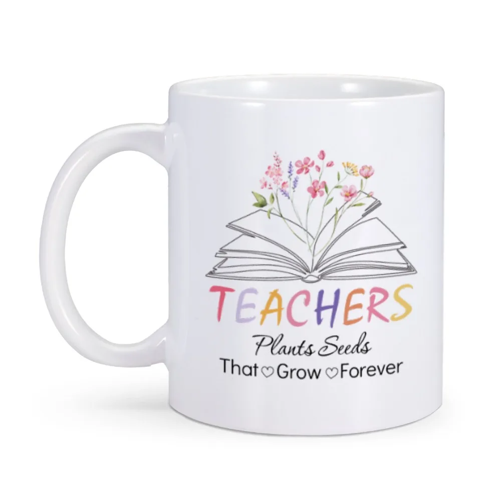 Novelty Teacher Gift Coffee Mug School Office Ceramics Tea Cup Christmas Birthday Teacher's Day Appreciation Gifts for Women Men