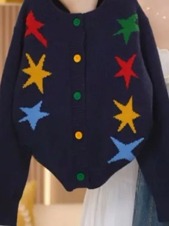 

Модный тюнер для девочек со звездным принтом, осень 2022, новый модный детский модный топ, детский весенне-осенний наряд, модный тюнер