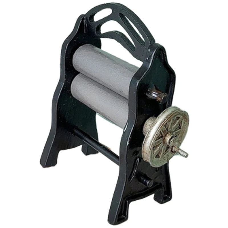 

Retro Dollhouses Kitchen Mangle 1/12 Scale Miniature Metal Crafted Realistic Collectible Decors 15UB