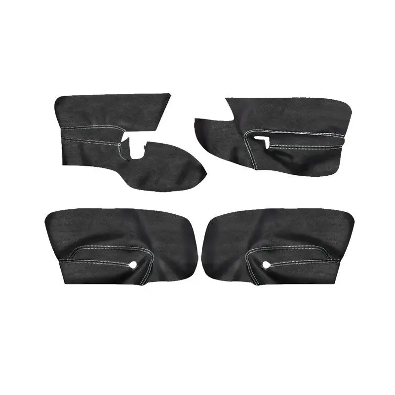 NONE Für VW Golf 5 V MK5 Jetta 2005 2006 2007 2008 2009 2010 Auto-Innentürverkleidung, Armlehne, schwarzer Wildlederbezug, nur 4/5 Türen 6