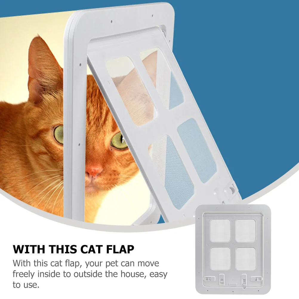 

Pet Screen Small White Magnetic Hanging Dog Cat Flap Door Mesh Proof Air Circulation Flexible Pet Door