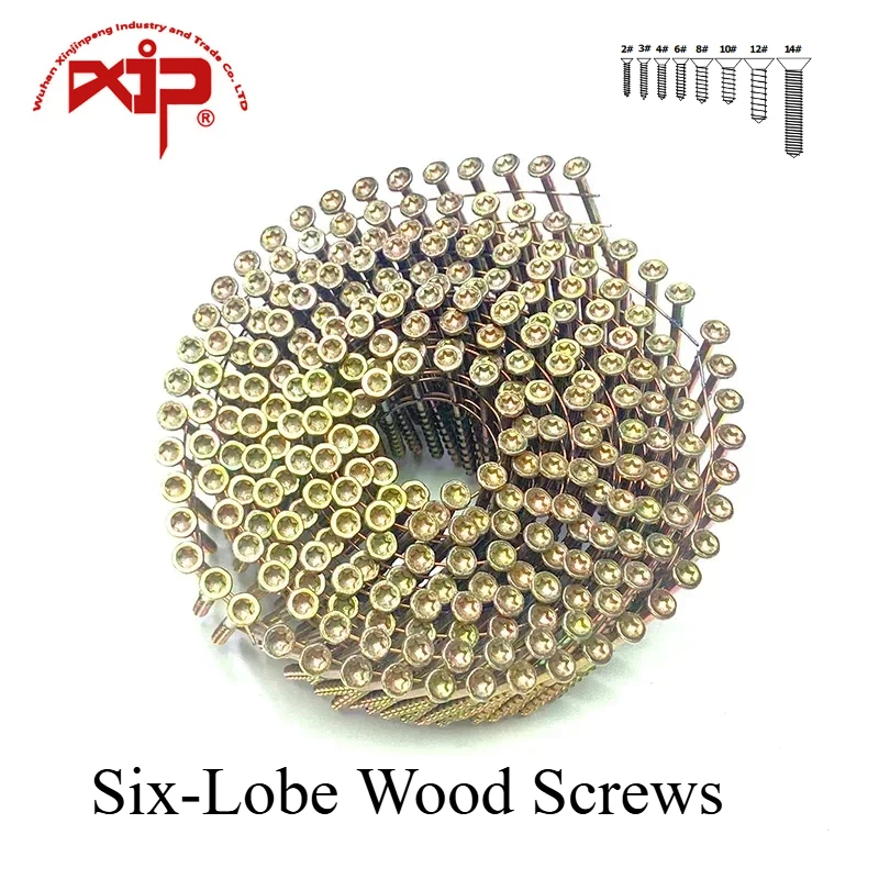 Wood Screws Nails Chipboard Screws Torx Round 64mm Wire Coil Siding Nails Rod Carpentry for Fixed Pallet Roof Floor Woodworking