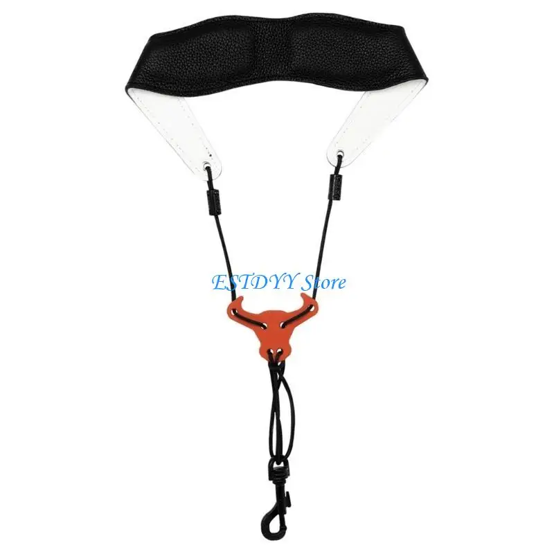 

G6DE Versatile Leather Saxophone Strap Saxophone Universal Shoulder Strap Hook