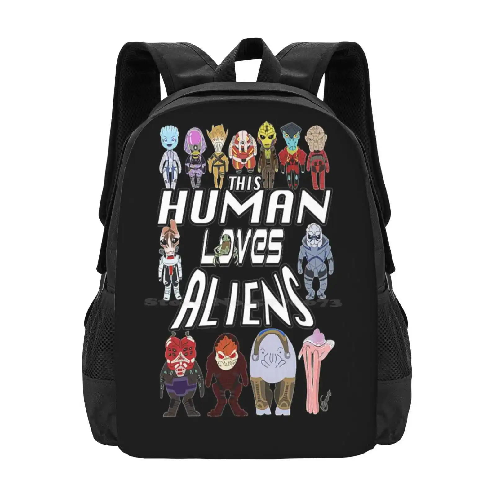 Mass Effect Hot Sale Schoolbag Backpack Fashion Bags Mass Effect N7 Gaming Bioware Commander Shepard Video Games Mass Effect 3