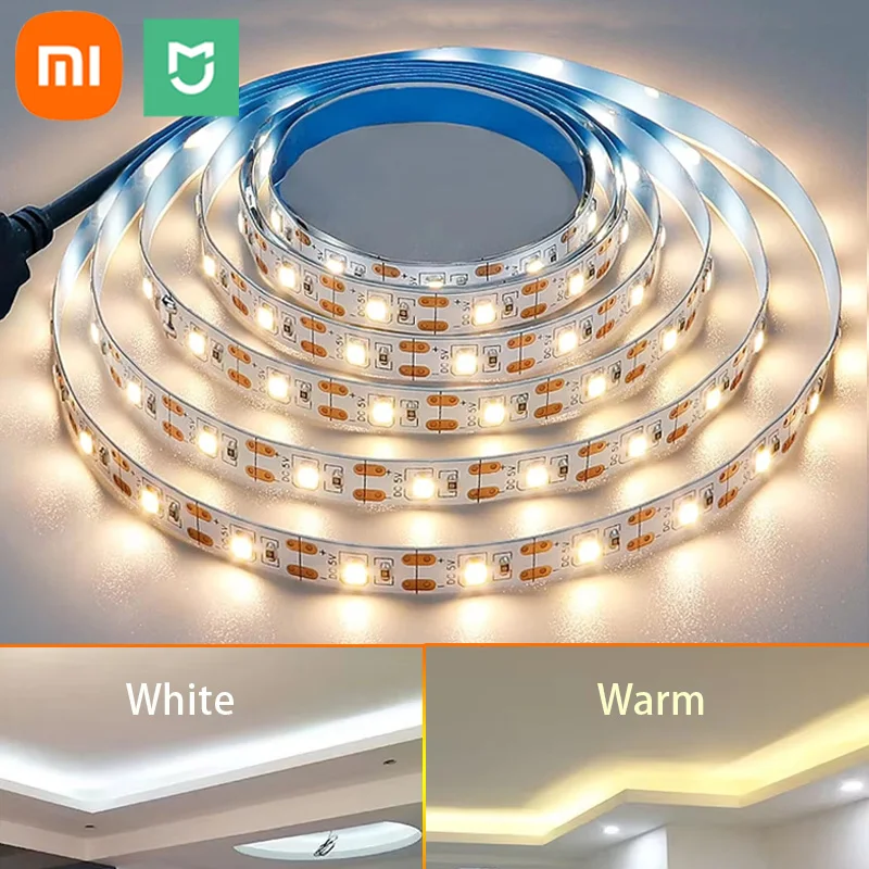 Xiaomi Mijia 5m USB LED Strip Light DC 5V White Warm Color SMD2835 Interface TV Computer Backlight Living Room DIY Decor Lamp