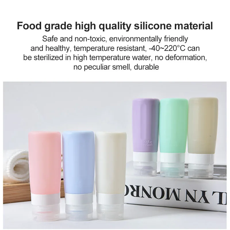 85ml Silicone Bottling Travel Bottling Silicone Storage Lotion Bottle Portable Household Goods Empty Bottle Containers Tools