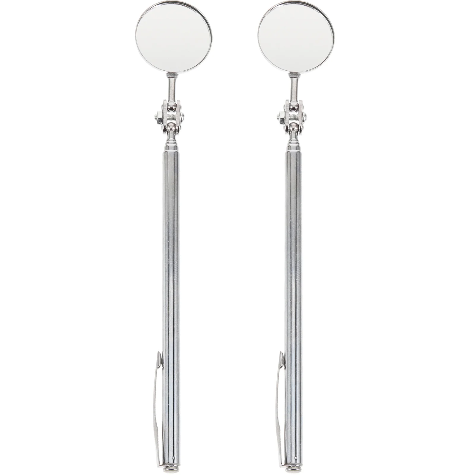 

2Pcs Retractable Telescoping Inspection Mirrors for Car Vehicle Auto Extendable Swivel Tool Perfect for Repairs