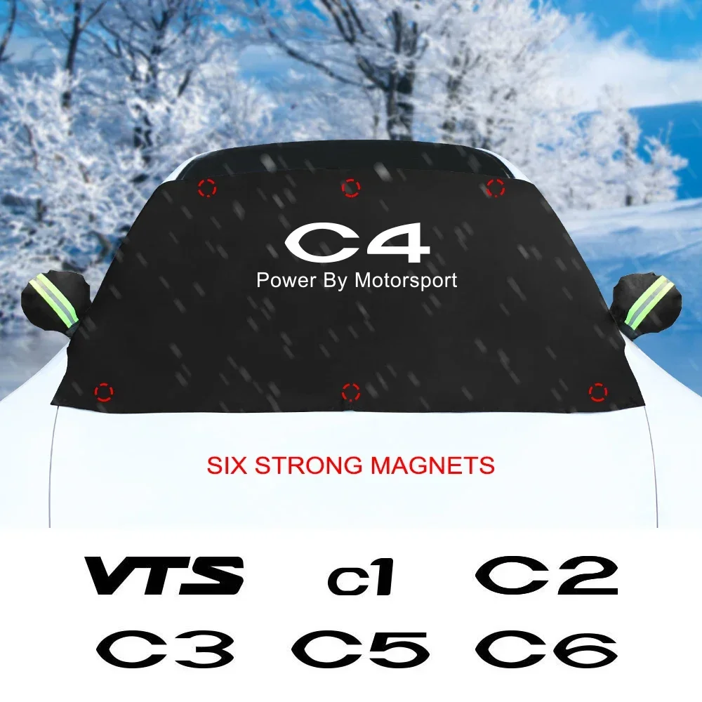 Magnetic Car Windshield Snow Cover Auto Accessories For Citroen C4 C3 C5 Aircross C1 C CROSSER Berlingo C Elysee C6 C2 Picasso