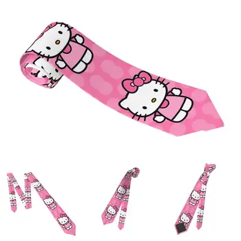 Hello Kitty 男女通用領帶 8 公分 可愛卡通領帶 男士時尚寬領帶 西裝配件 婚禮 Cosplay 道具 10 最佳銷售 Hello Kitty婚禮 - №1