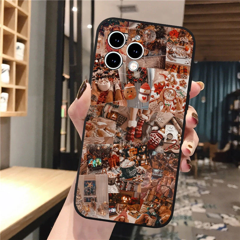 

Phone Case Carcasa Funda For iPhone 17 Pro Max Air 16 15 14 13 Pro Max 15 16 Pro 15Plus Aesthetic Christmas Case