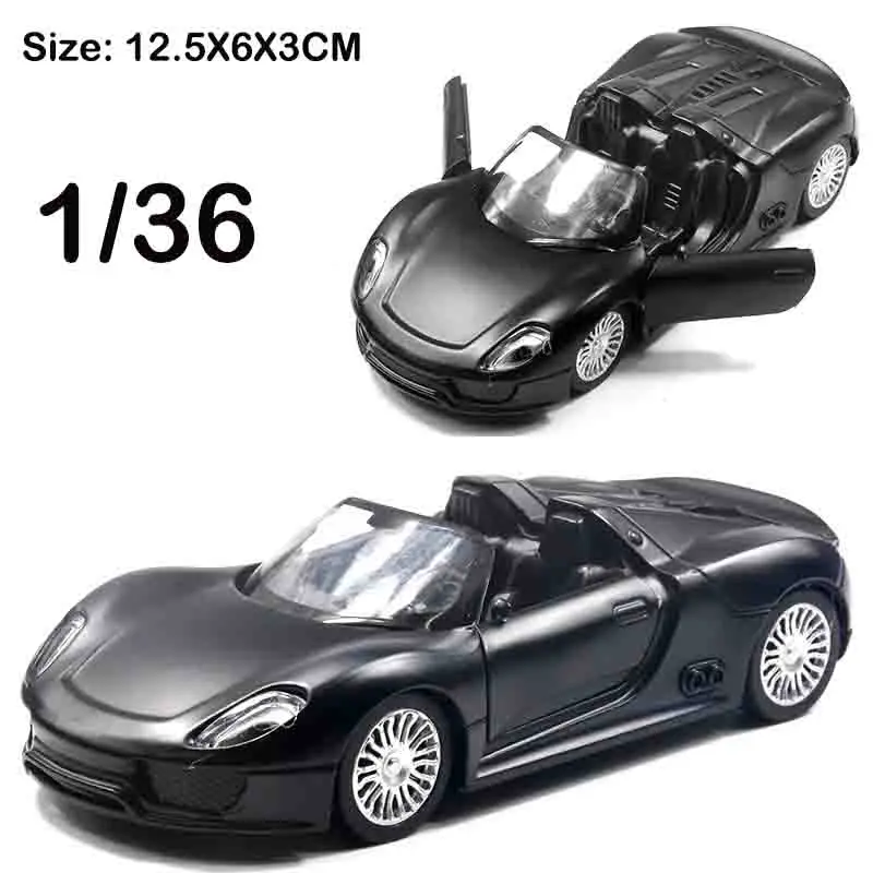 Modelo de coche deportivo de aleación para niños, abridor de puerta, coche de juguete, adorno para pastel, decoración para hornear