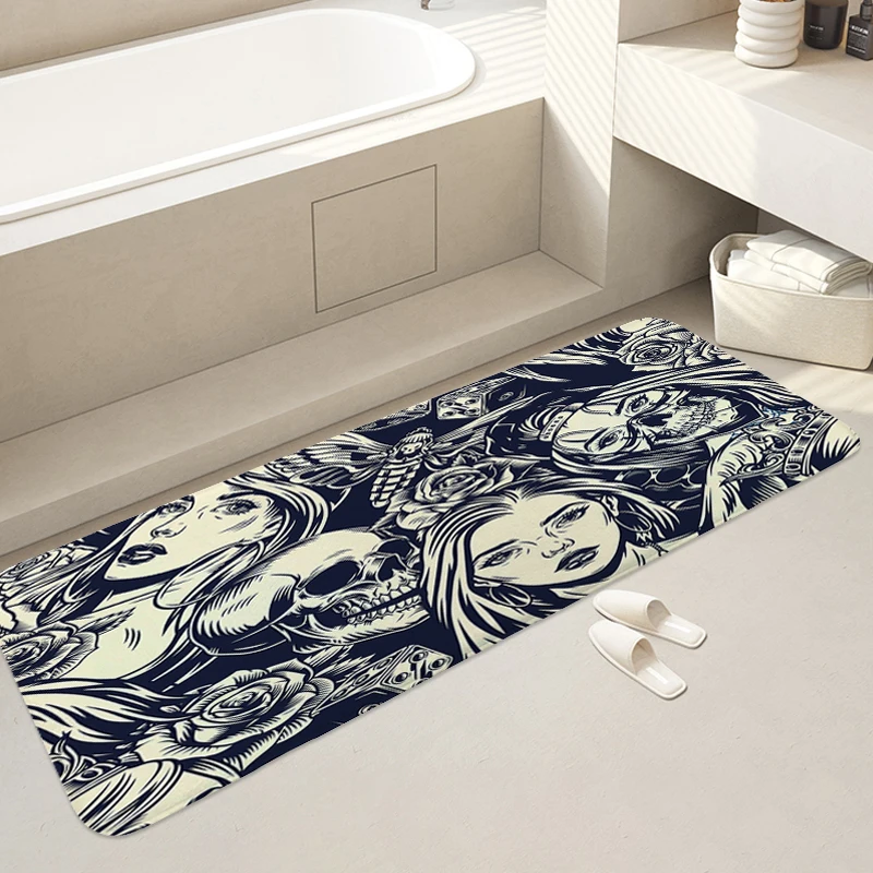 

Kitchen Accessories Rug Z-Tattoo Patterns Decorations Room Decorating Items Bed Room Floor Carpet for Entrance Door Mat