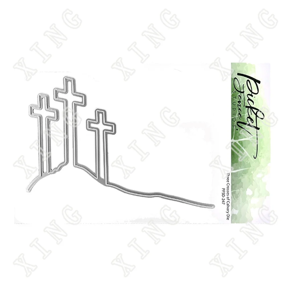 2022 Easter Three Crosses of Calvary Cutting Dies Diy Craft Wax Paper Gift Cards Scrapbooking Diary Decoration Embossing Molds