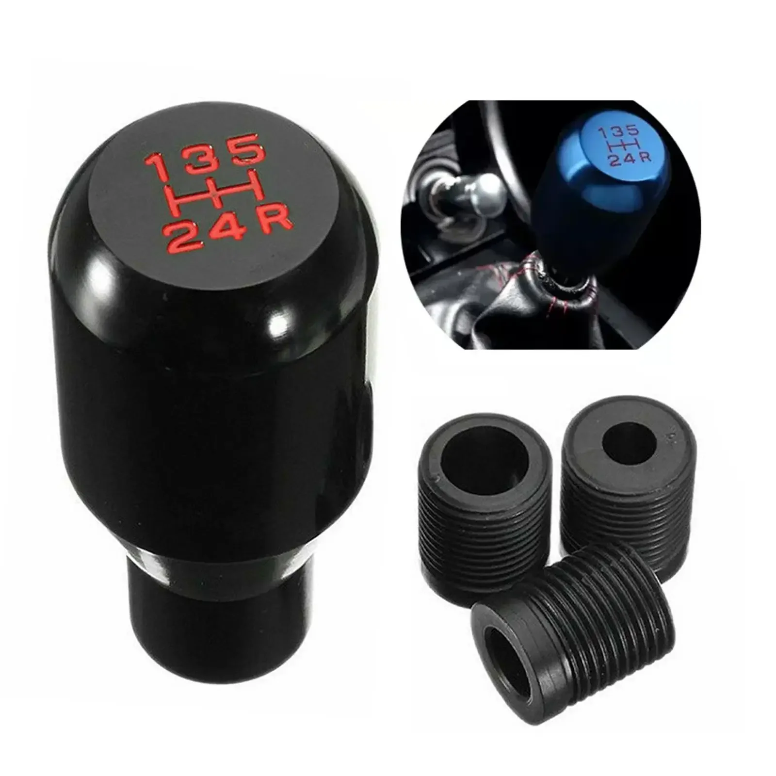 

5 Speed MT Gear Shift Universal Knob Shifter Lever Stick Auto Accessories JDM Aluminum 2022 Shifter Adapter