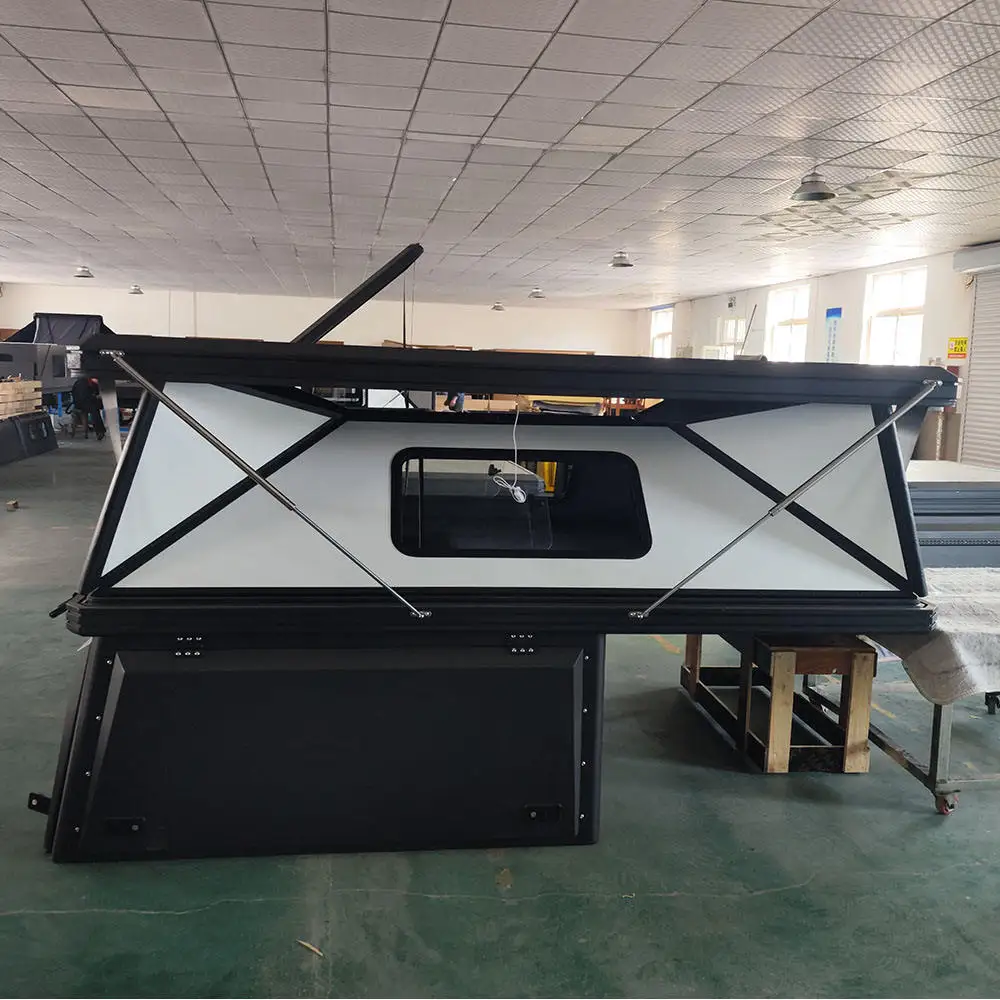 2-Person Waterproof Aluminum Foldable Car Rooftop Tent Pickup Truck Off-Road Hard Shell Roof Top for Camping