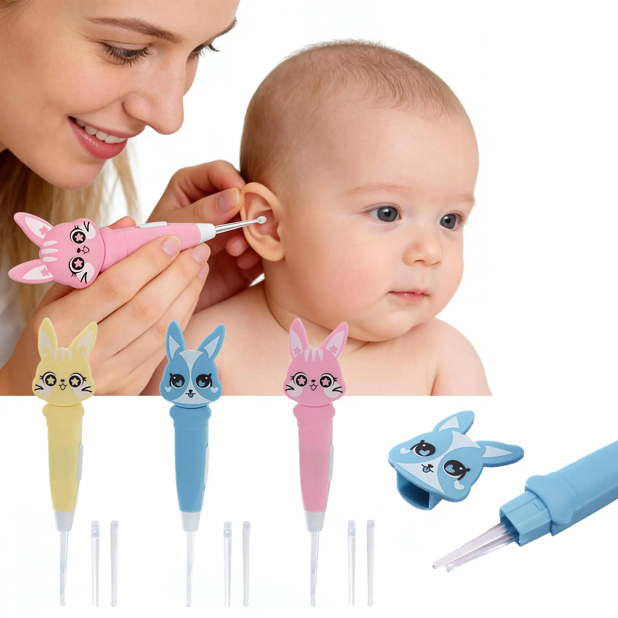 Ear Wax Removal Tool for Kids with LED Light, Safe and Effective Ear Care Solution, Ideal for Children, Gentle Cleaning