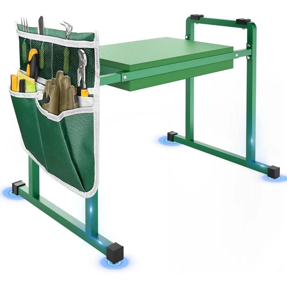 

Garden Kneelers Seat, Stable and Save Anti-Tipping Design 10.2" Wider Garden Kneeler and Seat with Handle, Heavy Duty Gardening
