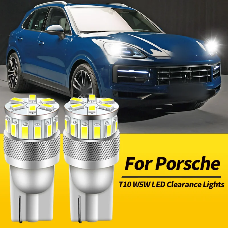 2PCS T10 W5W LED Clearance Lights Canbus For 911 996 1997-2001 997 04-08 Boxster 986 987 99-08 Cayenne 9PA 02-10 Car Accessories