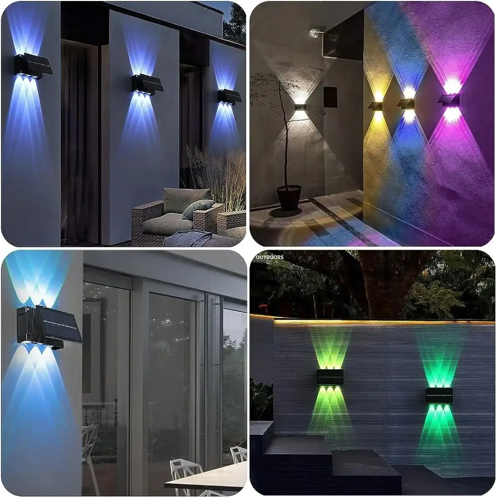 Sensitive Solar Wall Light Dust Prevention Waterproof Waterproof LED Solar Light Super Bright Warm/ White/RGB