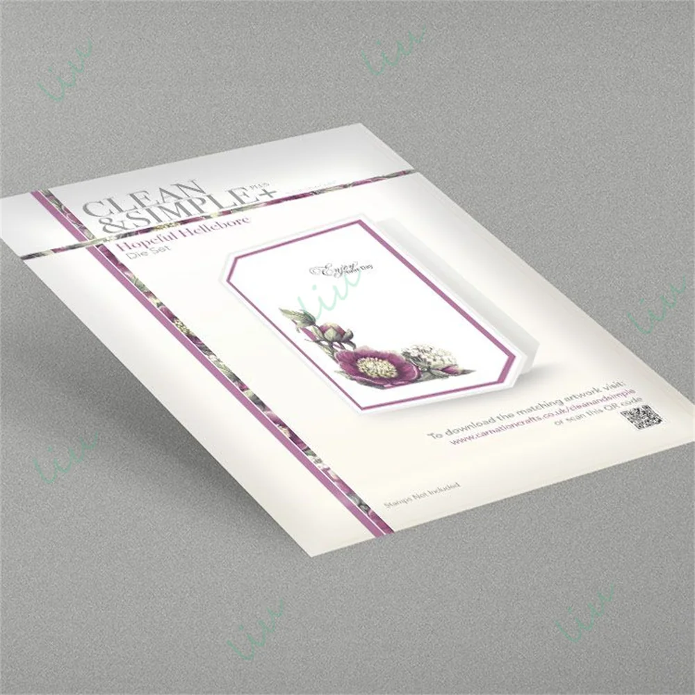 

2025 November New Hopeful Hellebore Metal Cutting Dies for DIY Handmade Photo Album Diary Scrapbooking Decoration Christmas