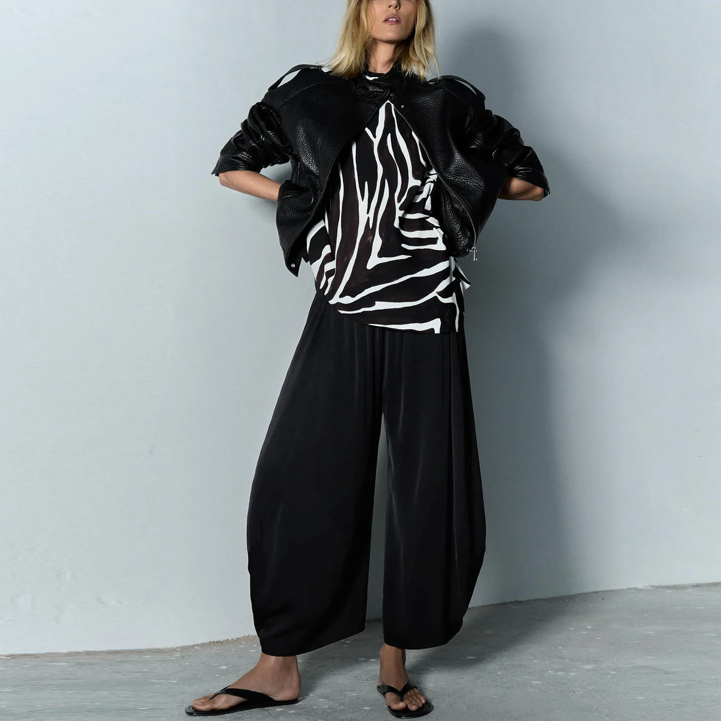 Manteau de pilote Jaet en cuir pur pour femmes, automne 2025, nouveau Sle Z, coupe ample, longue fermeture à glissière