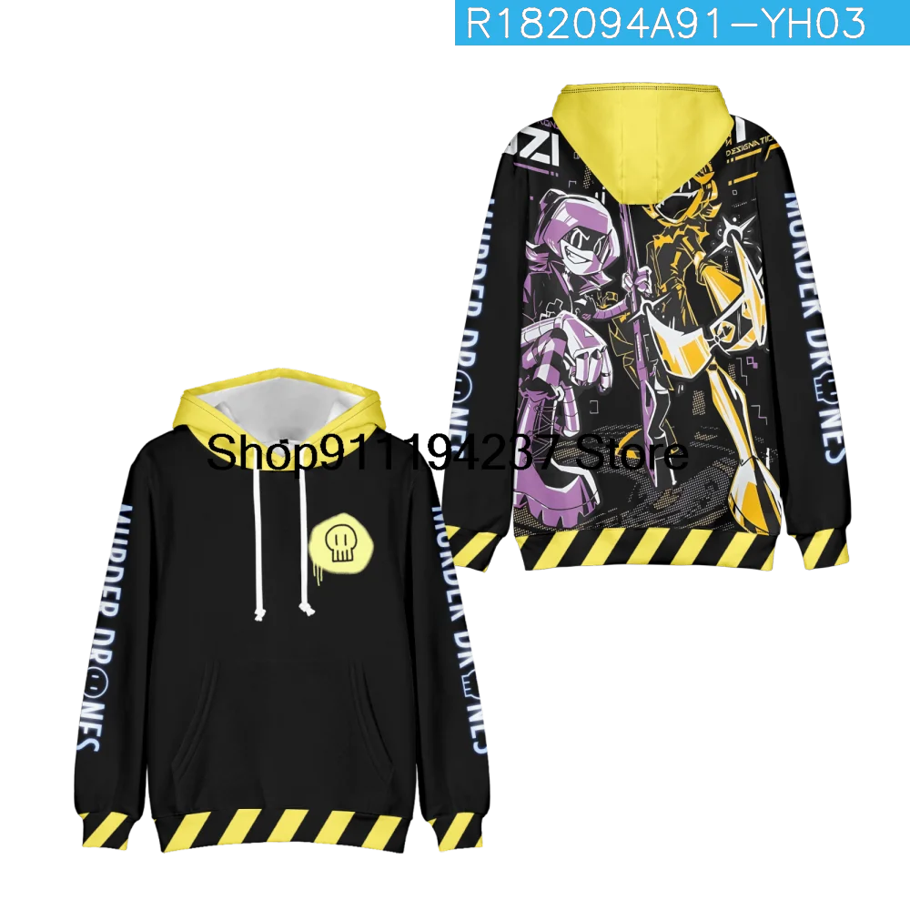 MURDER DRONES Best Friends N UZI Cat Ear Hoodie Unisex Streetwear Spring/Autumn Teens Kawaii Tops Personality Clothing