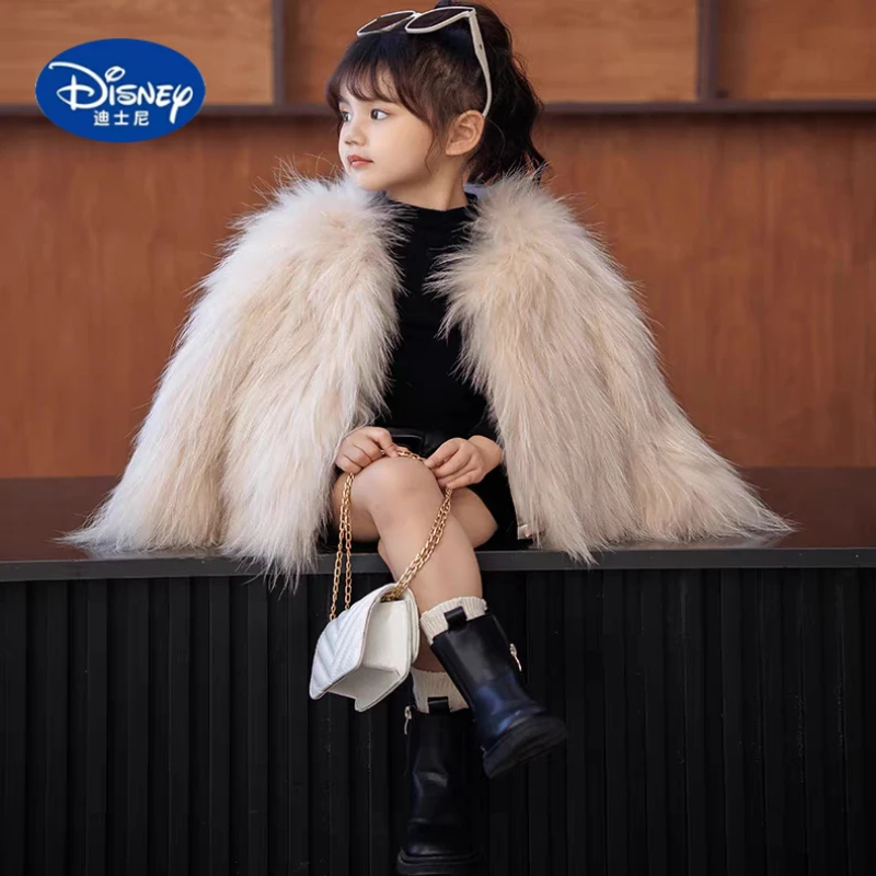 

Disney Girls' Genuine Fur Cape Coat 2025 | Warm & Soft Winter Cloak for Baby & Toddler, Elegant Outerwear for Children