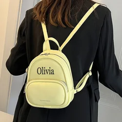 Mini bolsa feminina personalizada, mochila de textura minimalista, estilo ocidental, bolsa de viagem, moda moderna, nova, verão