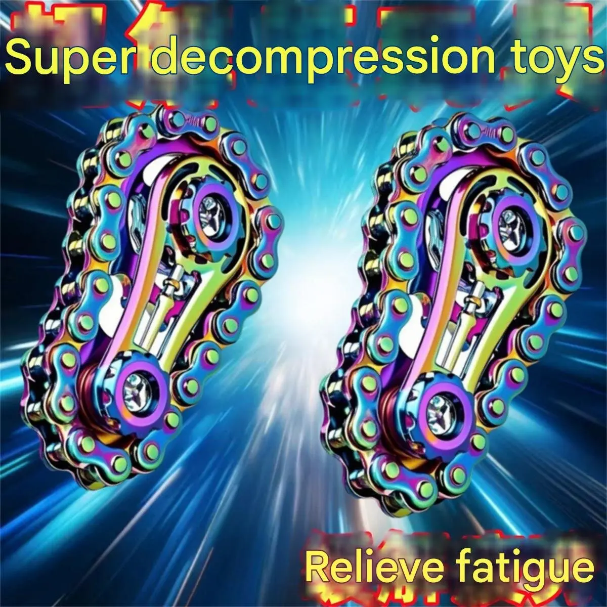 Pignon de doigt, chaîne de volant d'inertie, gyroscope du bout des doigts, artefact de décompression, rotation des engrenages, jouet mécanique en métal, exercice de puzzle amusant