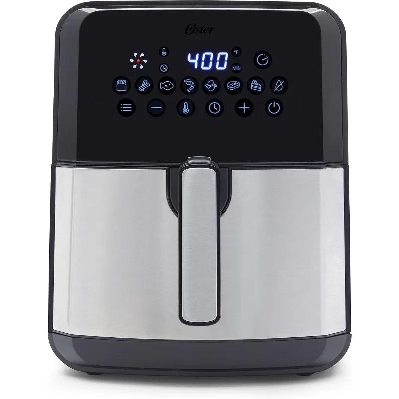 

Oster DiamondForce Nonstick XL 5 Quart Digital Air Fryer, 8 Functions with Digital Touchscreen Stainless Steel