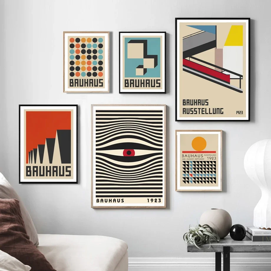 

Bauhaus Abstract Lines Geometry Stripe Nordic Vintage Wall Art Canvas Painting Posters And Prints Pictures For Living Room Decor