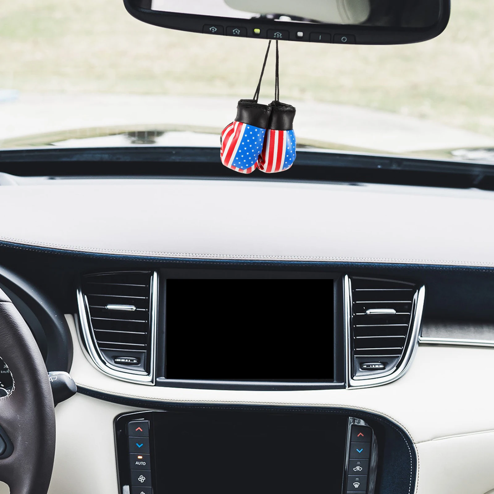 

1 Pair Mini Boxing Gloves Pendant Pvc Durable Car Hanging Decoration Keychain For Holiday Party Ornament Small Glove Accessories