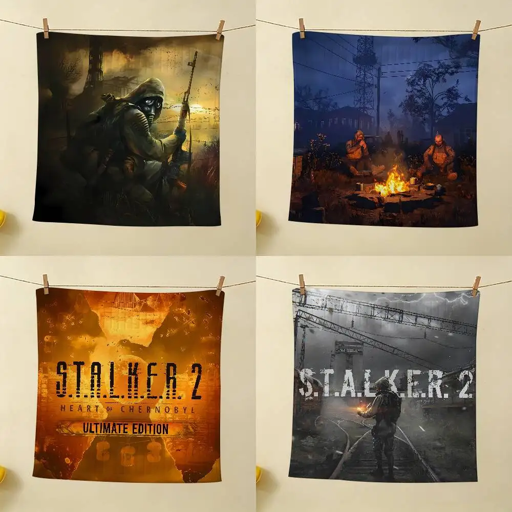Game S-Stalker 2 Kitchen Hand Towel Soft Absorbent Bathroom Hanging Towel Cartoon Kids Wipe Handkerchief