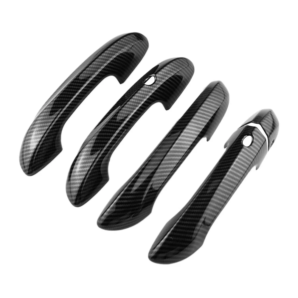 Car Exterior Door Handle Cover Trim Decoration for MG 4 MG4 EV Mulan 2022 2023 2024 LHD Accessories ABS Carbon Fiber