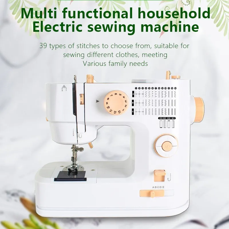 

638 Household Multi-Function Electric Protable Mini Sewing Machine & Overlocking 39 Stitches Automatic Functions for Home