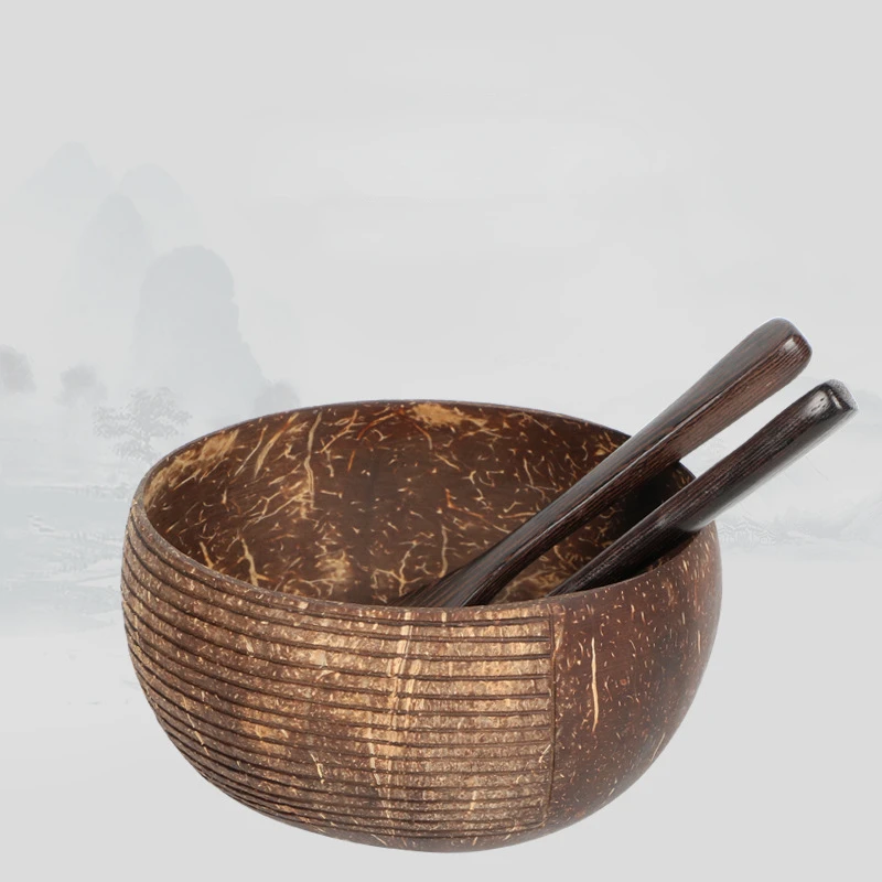 

Coconut Shell Bowl Natural Log Handicraft Coconut Shell Tableware Special Decoration Candy Nuts Snack Bowl