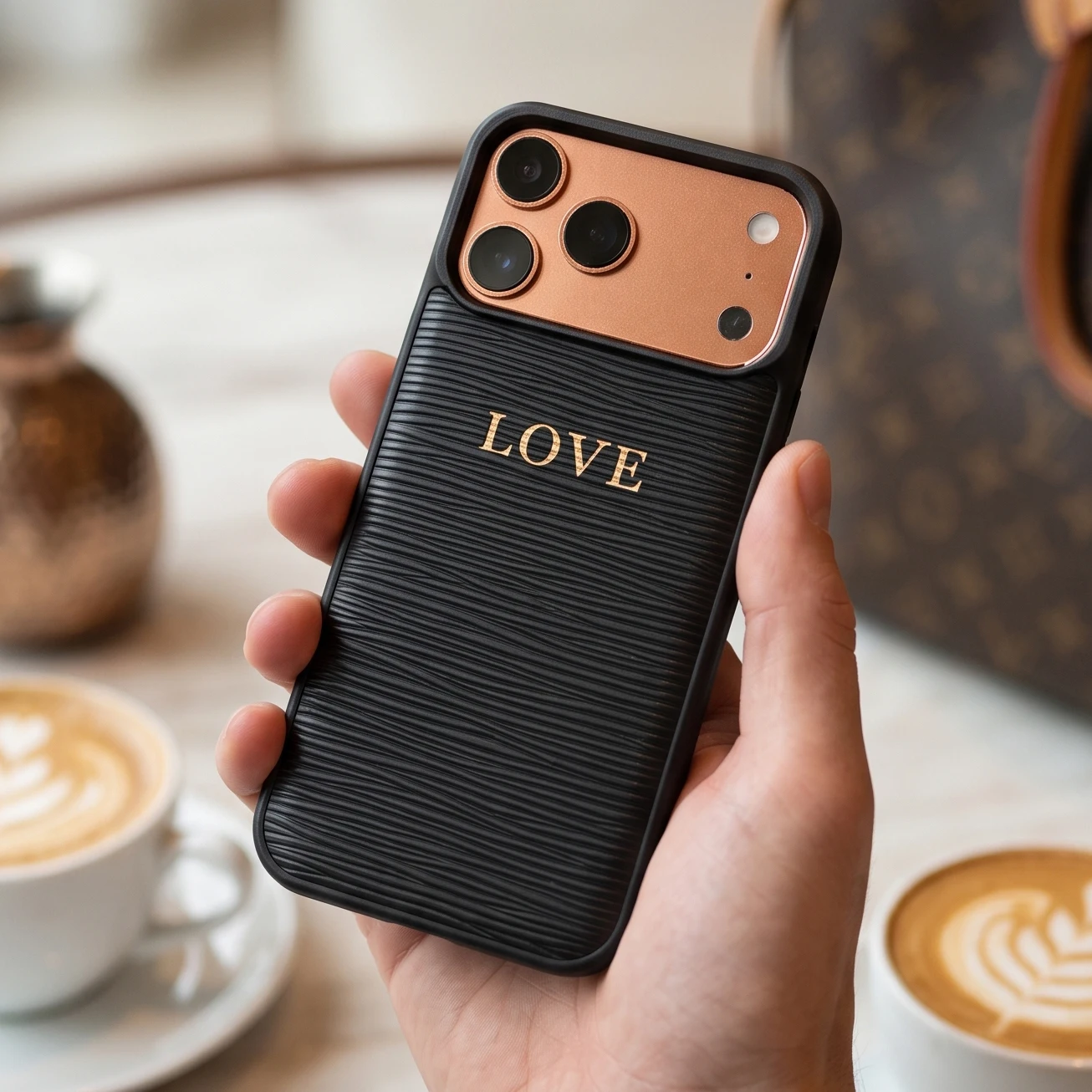 Horologii Monogram Italian Cow Leather EPI Pattern for Iphone 15 17 16 18 Pro Max Case 12 14 16 Luxury Mobile Cover Dropship