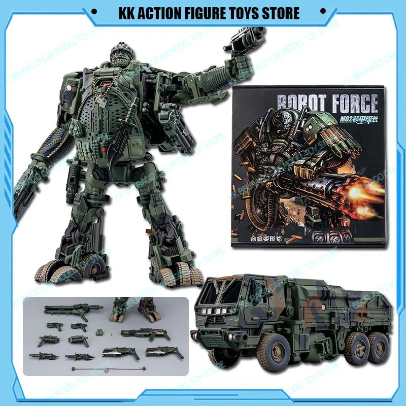شخصيات الحركة الجديدة M02 T4 كلب الصيد النسخة المنقحة مركبة قتالية مدرعة قوة روبوت لعبة الصبي المشجعين الطرفية