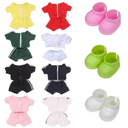 20Cm Pop Sportkleding Mini Sport Pak Poppen Kleding Topcoat Broek Katoen Gevulde Diy Accessoires Foto Props Gift Mode