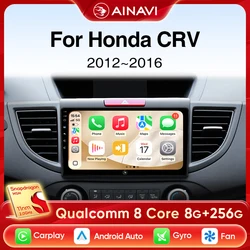 Ainavi Car Radio For Honda CRV 2012 2013 2014 2015 2016 Wireless Carplay Android Auto Car Stereo Multimedia Player 4G DSP 48EQ