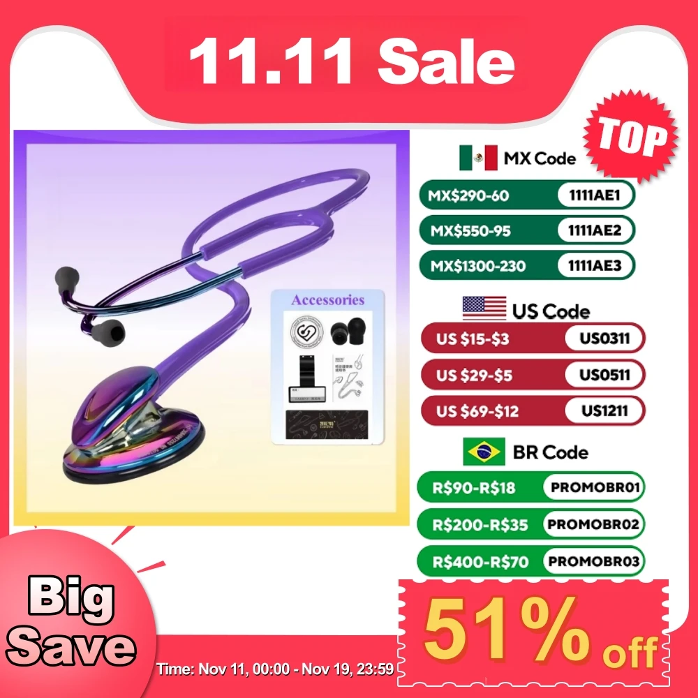 

Classic Stethoscope Single Head Chestpiece for Doctors Nurses Cardiology Stethoscopes Engrave Name Medical Supplies