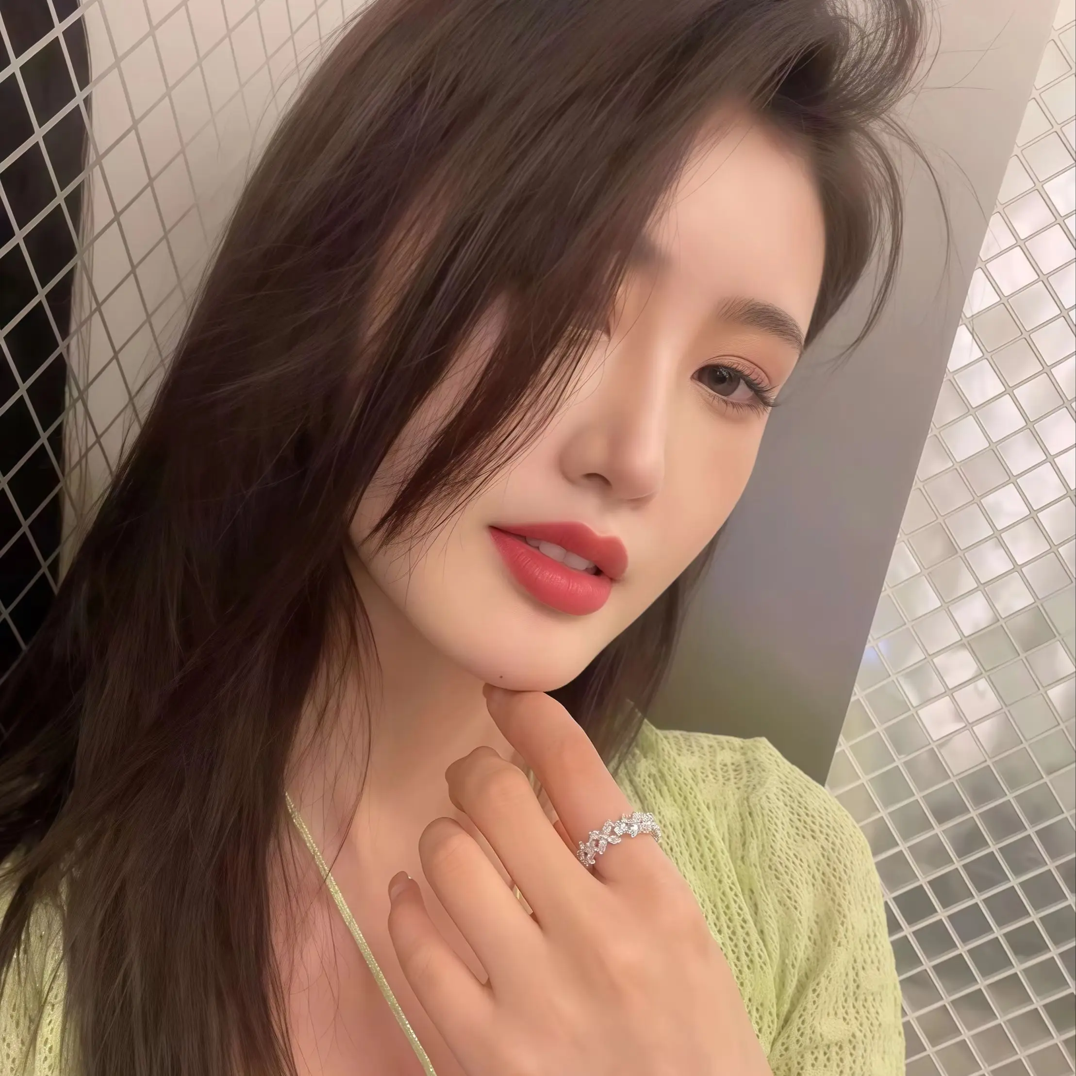 WENXIN العلامة التجارية المبيعات الساخنة شهادة النجوم أربع أوراق البرسيم الدائري السيدات زهرة خاتم عالية الكربون خاتم الماس