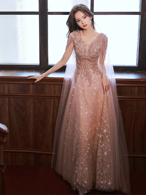 

Ele Starry Wedding Dr 2025, новый костюм для тостов невесты, длинное вечернее платье для ведущего персонализированного года, сова, конец