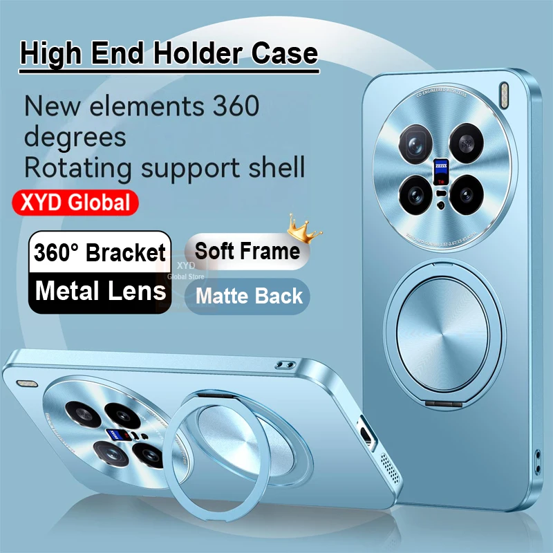 

For Vivo X200 Pro Case Magnetic Holder Ring Cover For Vivo X200 Pro Phone Case Shell 360 Bracket Stand Fashion Bumper